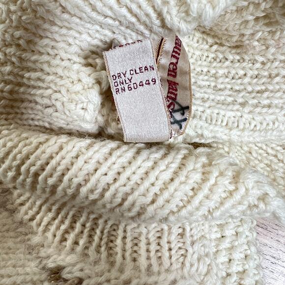 Vtg Lauren Hansen Hand Knitted Wool Angora Blend Abstract Sweater‎ Size Medium - Picture 7 of 7